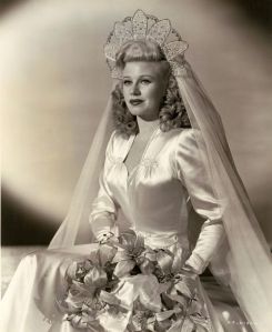 Ginger Rogers bridal Forties wedding dress