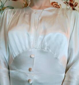 Vintage Thirties wedding dress bodice and modesty panel