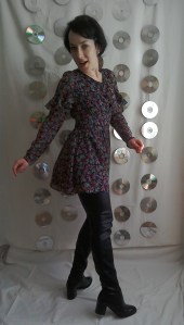 Tara King inspired playsuit and thigh high boots