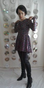 Playsuit and thigh high boots Tara king