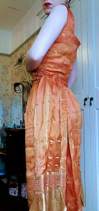 Orange gold sari dress sash - the girl loves Vintage
