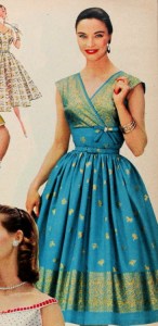 sari_1956 dress blue gold