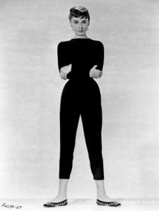 Audrey Hepburn black cropped trousers