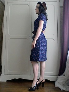 1940's style utility dress Jasmine Guinness designer